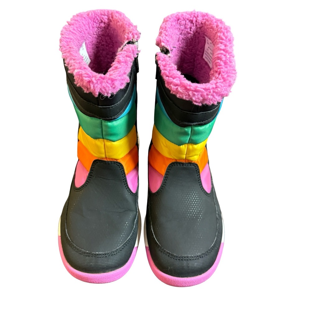 Merrell Alpine Puffer Waterproof Boots Kids 3M Multicolor Rainbow Winter Shoes - Picture 2 of 9